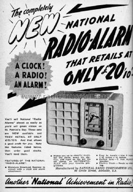 Radio-Alarm ALP; National Radio (ID = 1973622) Radio