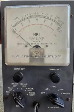 Vacuum Tube Voltmeter Model W; National Radio (ID = 3096619) Equipment