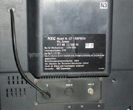 CT-1406PBGW; NEC Corporation, (ID = 697763) Television