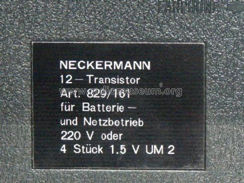 3-Band, 12 Transistor Art. Nr. 829/161; Neckermann-Versand (ID = 213860) Radio