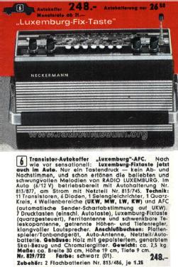 Autokoffer Luxemburg - AFC Art. Nr. 829/722 1153920; Neckermann-Versand (ID = 791926) Radio