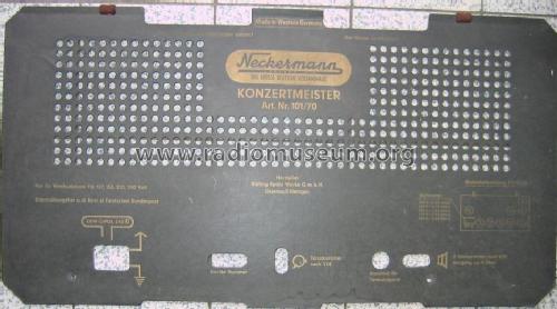 Konzertmeister 3976 Art. Nr. 101/70; Neckermann-Versand (ID = 244952) Radio