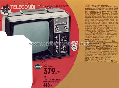 Körting Weltblick Alltransistor Universal Portable 671/479; Neckermann-Versand (ID = 792189) Television