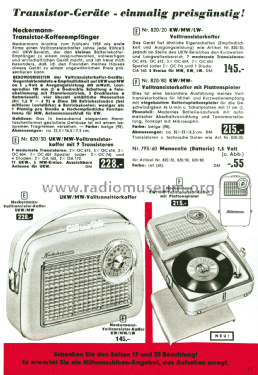 Radiokoffer mit Plattenspieler 820/80 Südfunk Ch= K726Ph; Neckermann-Versand (ID = 2849145) Radio