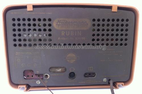 Rubin 21030 Art. Nr. 821/00; Neckermann-Versand (ID = 2272783) Radio