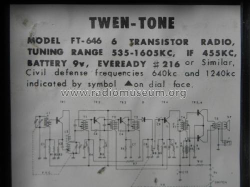 Twen-Tone FT-646; Neckermann-Versand (ID = 2126087) Radio