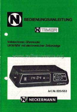 Vollelectronic-Uhrenradio 826/553; Neckermann-Versand (ID = 2644132) Radio