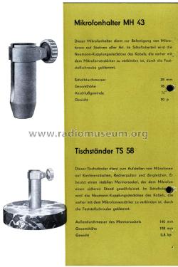 Mikrofon-Tischständer TS58; Neumann & Co, Georg; (ID = 2739168) Altri tipi