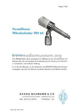 Mikrofonhalter MH64; Neumann & Co, Georg; (ID = 2739124) Misc