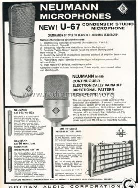 U67; Neumann, Georg, (ID = 1824699) Mikrofon/TA