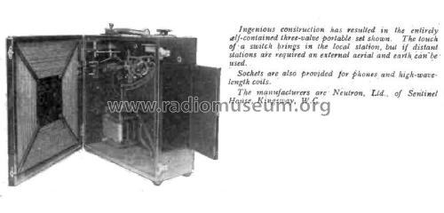 3 Valve Portable ; Neutron Ltd.; London (ID = 3031918) Radio