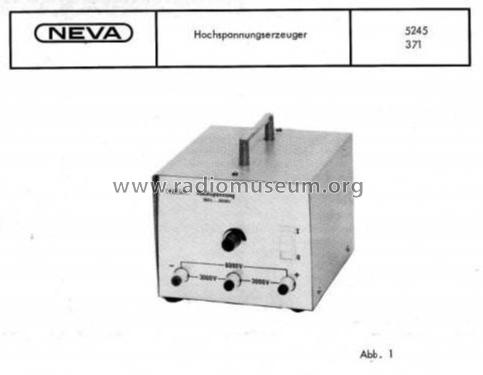 Hochspannungserzeuger 300V ... 6000V 5245 - 371; NEVA, Dr. Vatter KG; (ID = 1837795) teaching