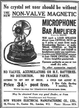 Microphone Bar Amplifier ; New Wilson (ID = 840577) Ampl/Mixer