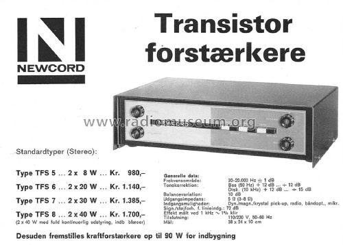 Transistor forstaerker TFS 6; Newcord Audio; (ID = 2804504) Ampl/Mixer