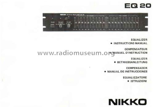 Graphic Equalizer EQ 20; Nikko Electric (ID = 1781587) Ampl/Mixer