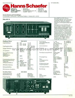 Modular AM / FM Multiplex Stereo Receiver STA-1101D; Nikko Electric (ID = 2587558) Radio