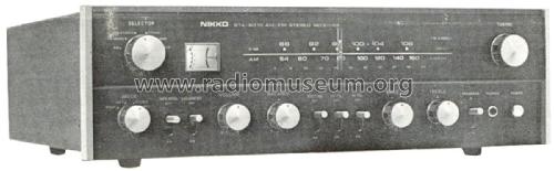 AM / FM Stereo Receiver STA-8010D; Nikko Electric (ID = 2395223) Radio