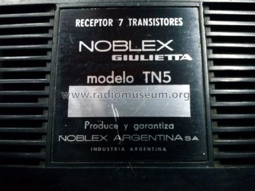 Giulietta TN5; Noblex Argentina SA; (ID = 1668902) Radio