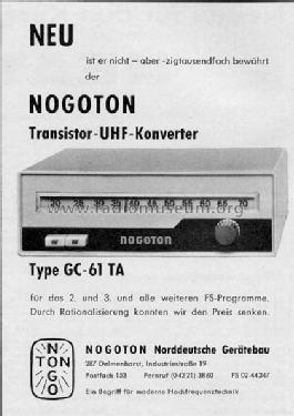 UHF-Konverter GC-61 TA; Nogoton, (ID = 294598) Converter