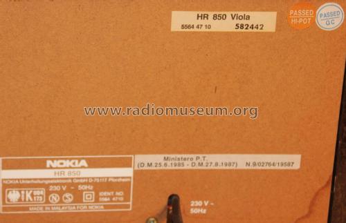 Viola 850 5564 47 10; Nokia Graetz GmbH; (ID = 1804200) Radio