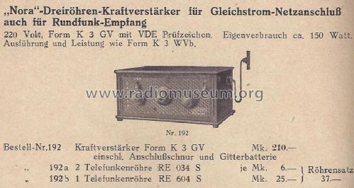 Kraftverstärker K3GV; Nora, Aron, (ID = 1360518) Radio