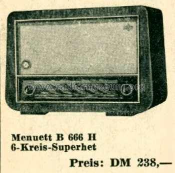 Menuett B666H; Nora, Aron, (ID = 515426) Radio