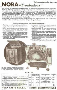 Troubadour W450L; Nora, Aron, (ID = 781660) Radio