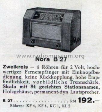 B27; Nora, Aron, (ID = 2817291) Radio