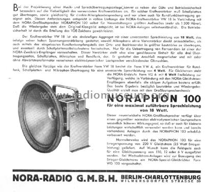 Noraphon 100 Großlautsprecher-Chassis; Nora, Aron, (ID = 2997362) Speaker-P