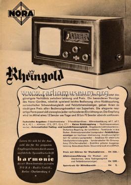 Rheingold GW26; Nora, Aron, (ID = 2522801) Radio