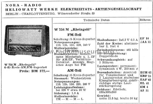 Rheingold W754M; Nora, Aron, (ID = 1715857) Radio