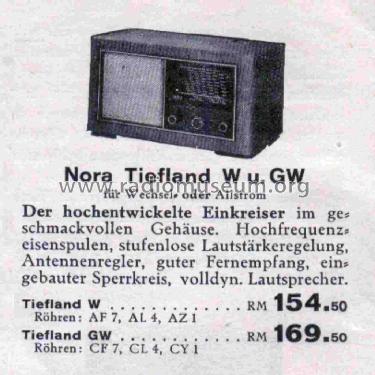 Tiefland W17; Nora, Aron, (ID = 2817428) Radio