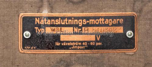 Nätanslutnings-Mottagare W3L Ch= Nora W3L; Standard Radio & (ID = 2793086) Radio