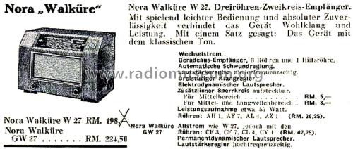 Walküre GW27; Nora, Aron, (ID = 2794717) Radio