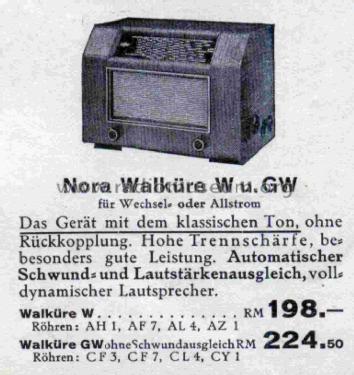 Walküre GW27; Nora, Aron, (ID = 2817409) Radio