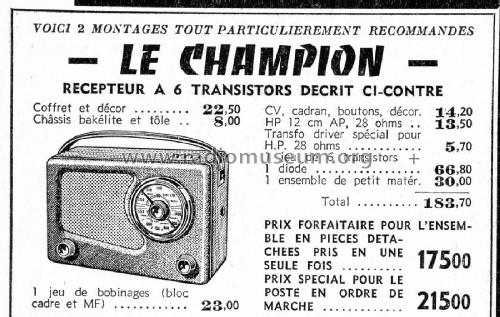 Champion ; Nord-Radio; Paris (ID = 2730410) Radio