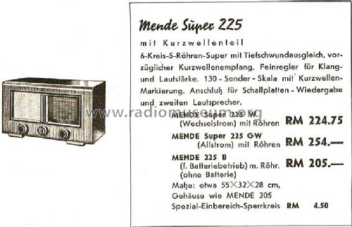 MS225-GW ; Mende - Radio H. (ID = 1389624) Radio