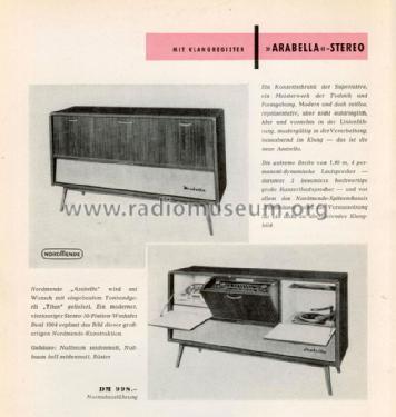 Arabella Stereo Ch= 0/633 Stereo; Nordmende, (ID = 682315) Radio