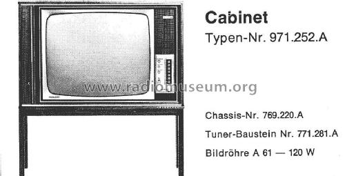 Cabinet 971.252.A Ch= Uni 19A; Nordmende, (ID = 925018) Television