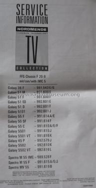 Farbfernseh Chassis mit IMC5 bedienung Ch= F20-9 & IMC5 = Thomson IKC2; Nordmende, (ID = 1759984) Television