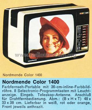 Color 1400; Nordmende, (ID = 1286207) Television