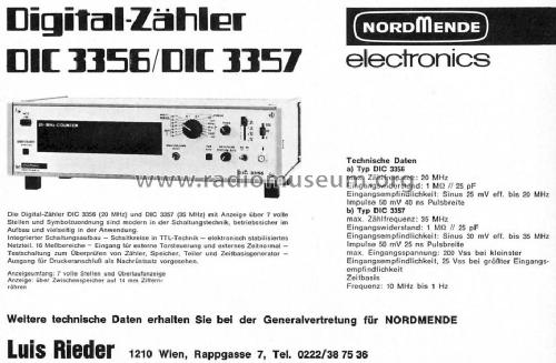 Digital-Zähler DIC 3356; Nordmende, (ID = 1004096) Equipment