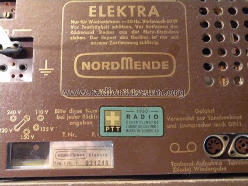 Elektra E13 Ch= 1/613; Nordmende, (ID = 2658058) Radio