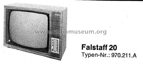 Falstaff 20 970.211.A Ch= Uni 17; Nordmende, (ID = 939055) Television