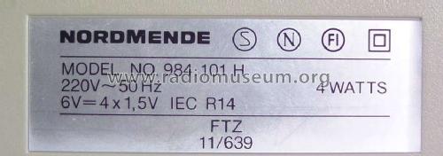 Fancorder 4012 984.101 H; Nordmende, (ID = 1647037) Radio