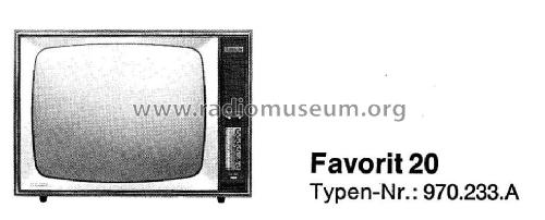 Favorit 20 970.233.A Ch= Uni 17; Nordmende, (ID = 941770) Television