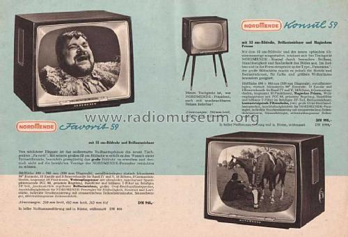 Favorit 59 Ch= St59; Nordmende, (ID = 1088240) Television