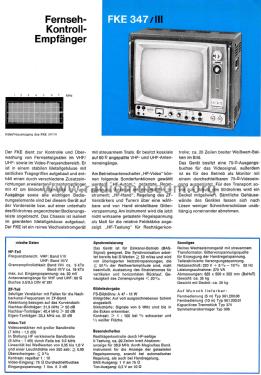 Fernseh-Kontroll-Empfänger FKE 347/III; Nordmende, (ID = 2519031) Television