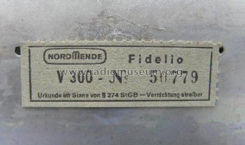 Fidelio-Stereo V300 Ch= 4/630; Nordmende, (ID = 1297981) Radio