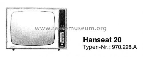 Hanseat 20 970.228.A Ch= Uni 17; Nordmende, (ID = 943313) Television